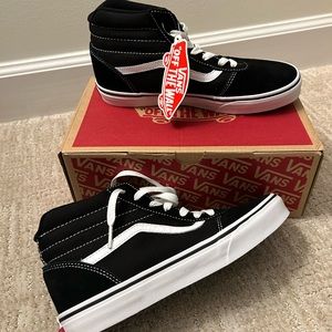 Ladies high top casual sneakers.